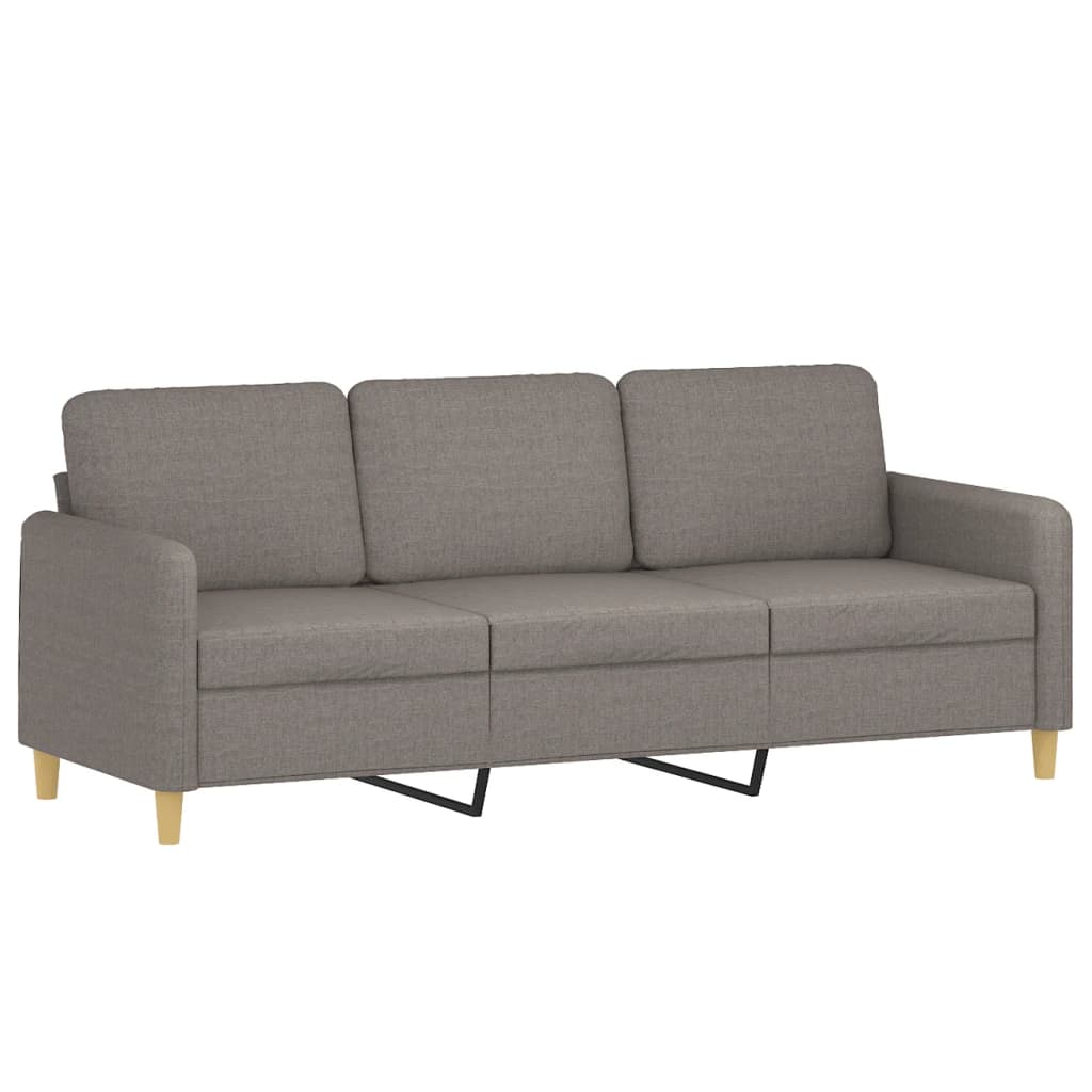 2-Sitzer-Sofa mit Zierkissen Braun 120 cm Stoff