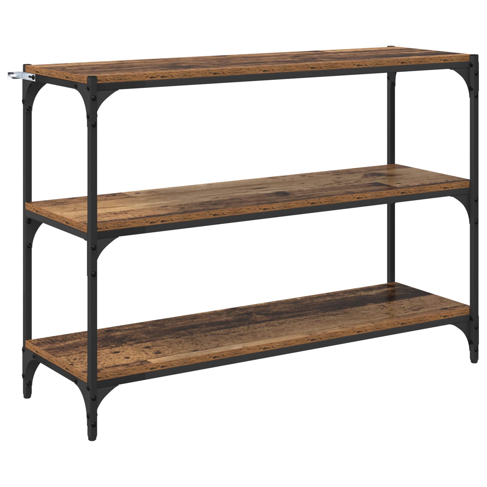 Bücherregal Schwarz 40x33x70,5 cm Holzwerkstoff und Stahl