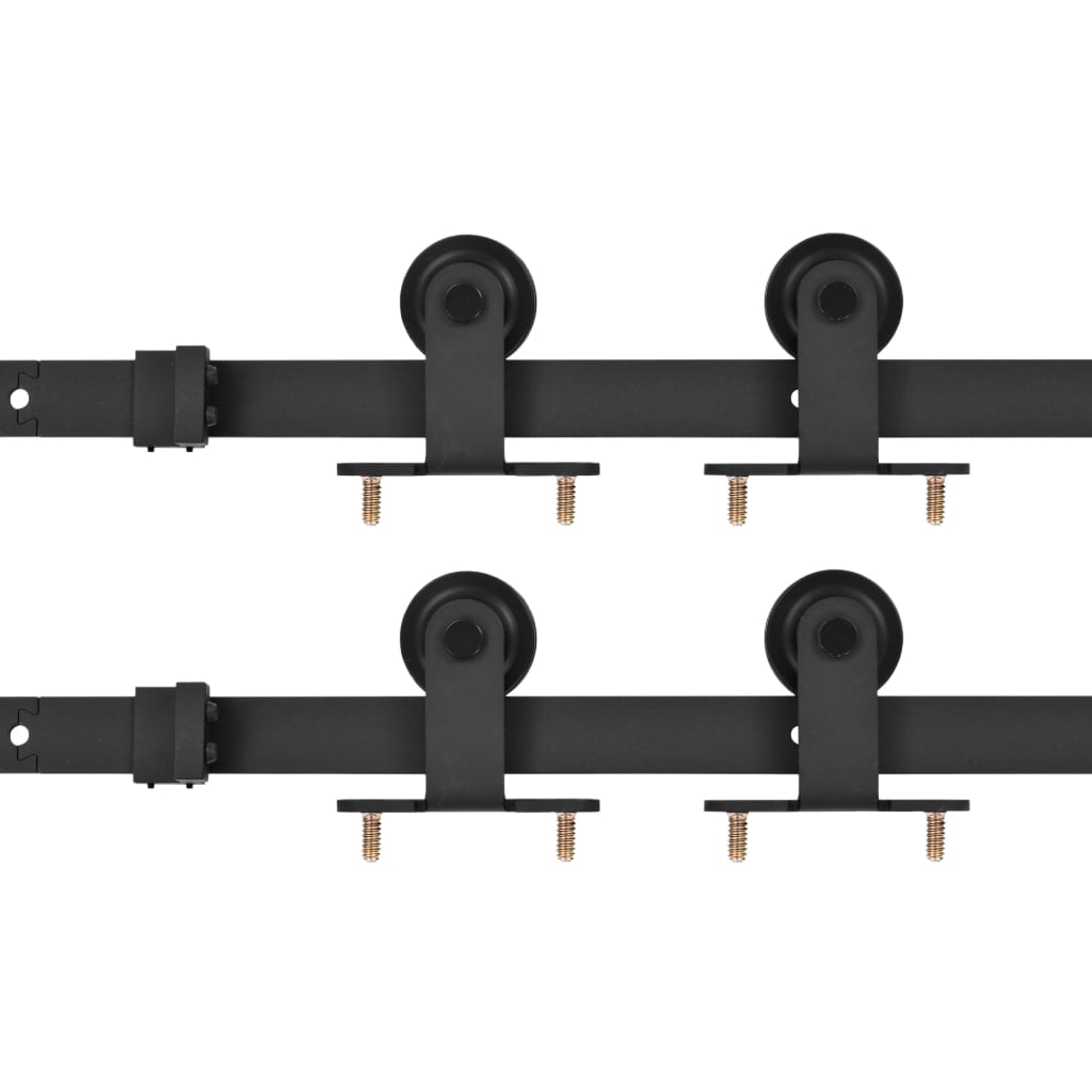 Schiebetürbeschlag-Set SKIEN 183 cm Stahl Schwarz