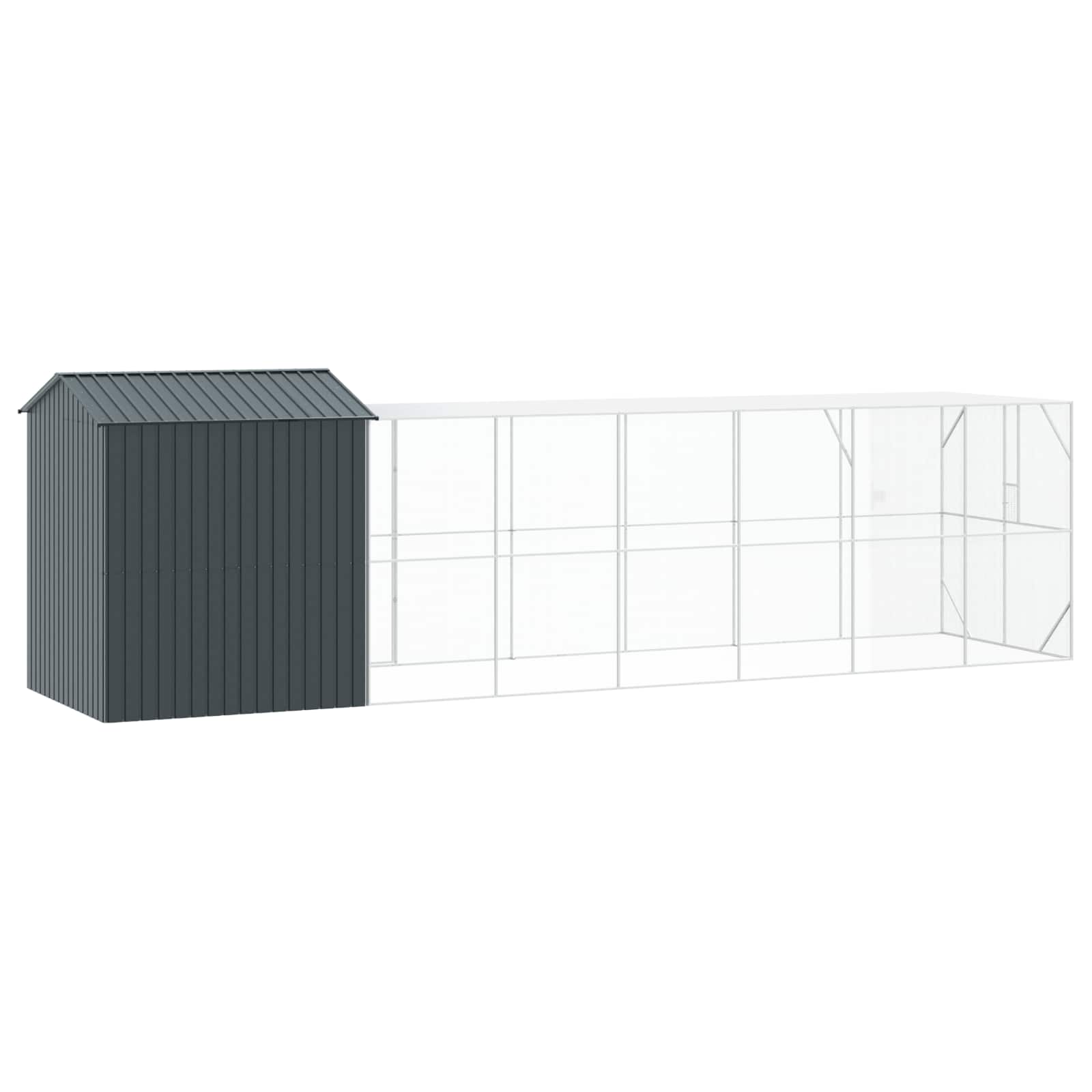 Vogelkäfig Anthrazit 416,5 x 103 x 142 cm Verzinkter Stahl