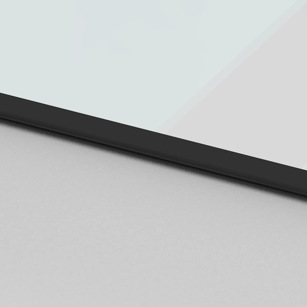 Schiebetür Aluminium und ESG Glas 90x205 cm Schwarz