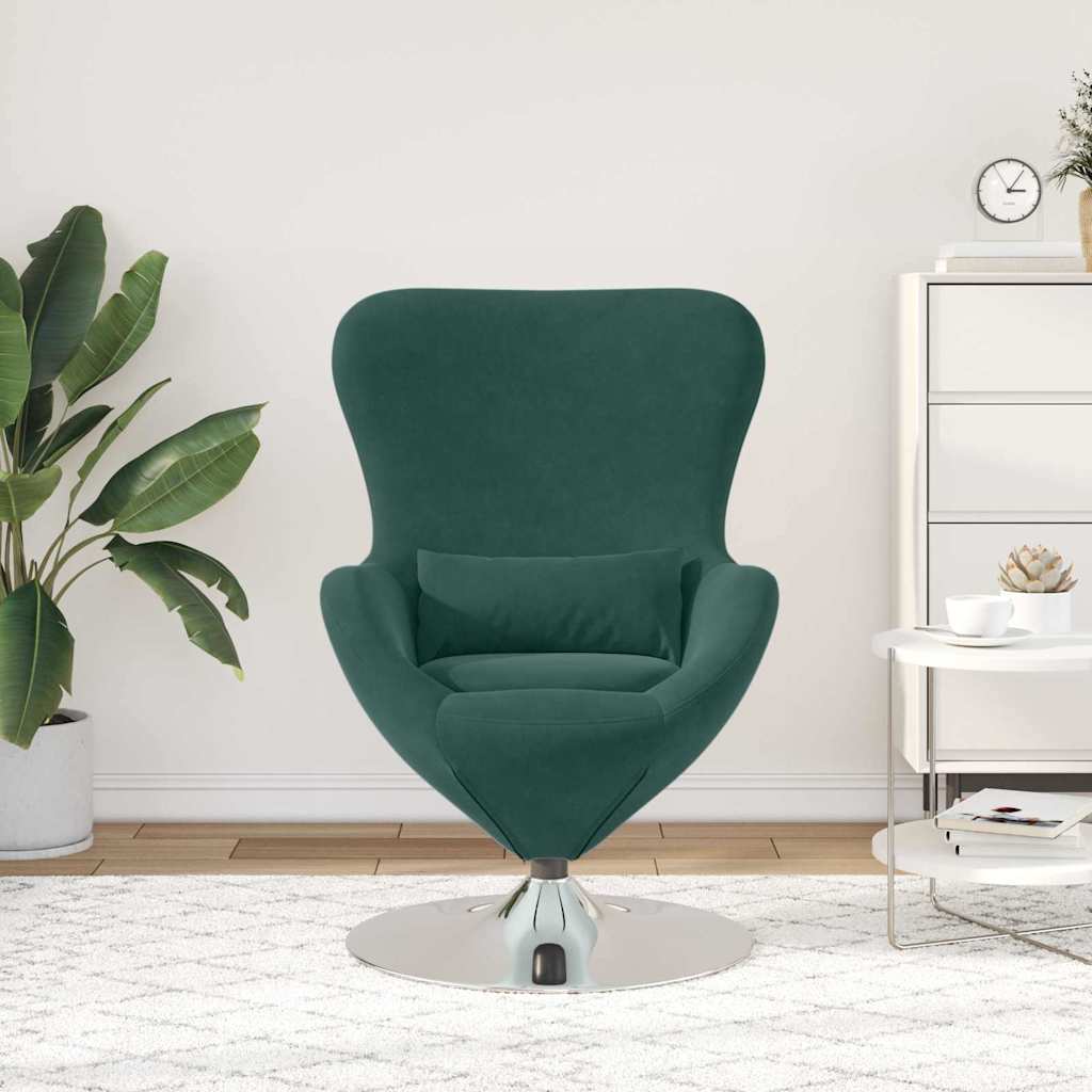 Eiersessel Blau Samt