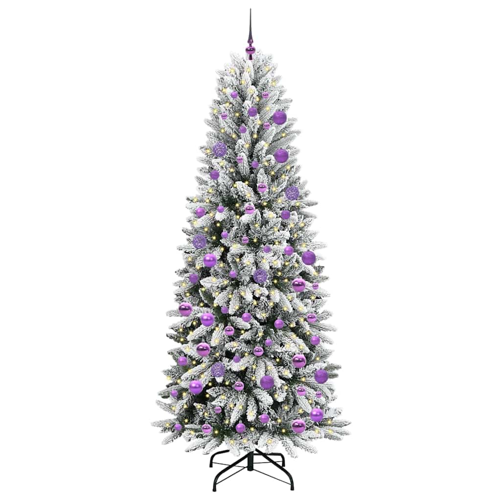 Künstlicher Weihnachtsbaum mit 150 LEDs mit Ständer Weiß 120 cm
