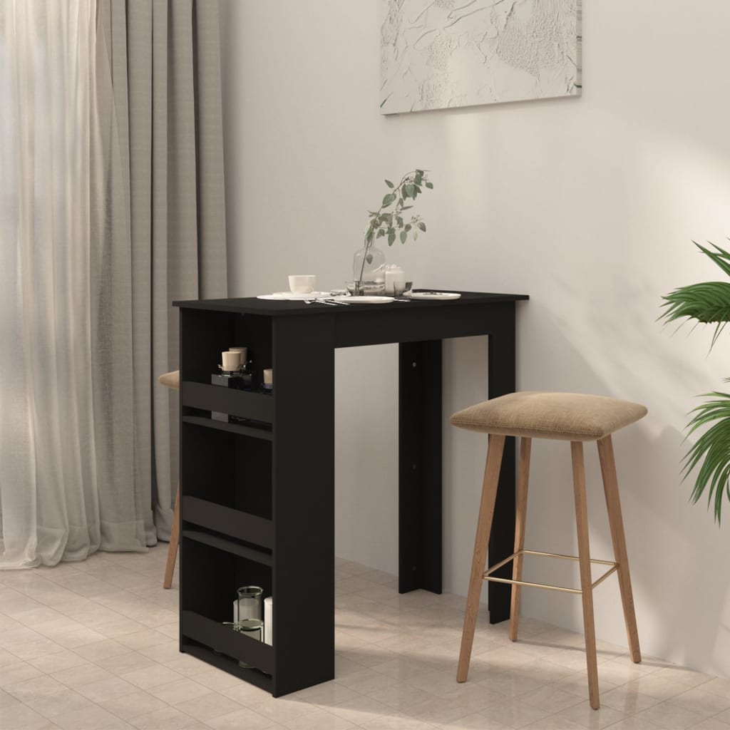 Bartisch mit Ablagefläche Weiß 102x50x103,5 cm Holzwerkstoff