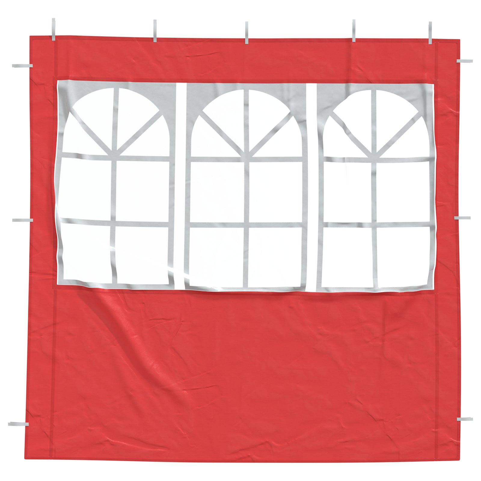 Party Zelt Seitenteil 2 pcs 300 x 195 cm Rot PE und Stahl