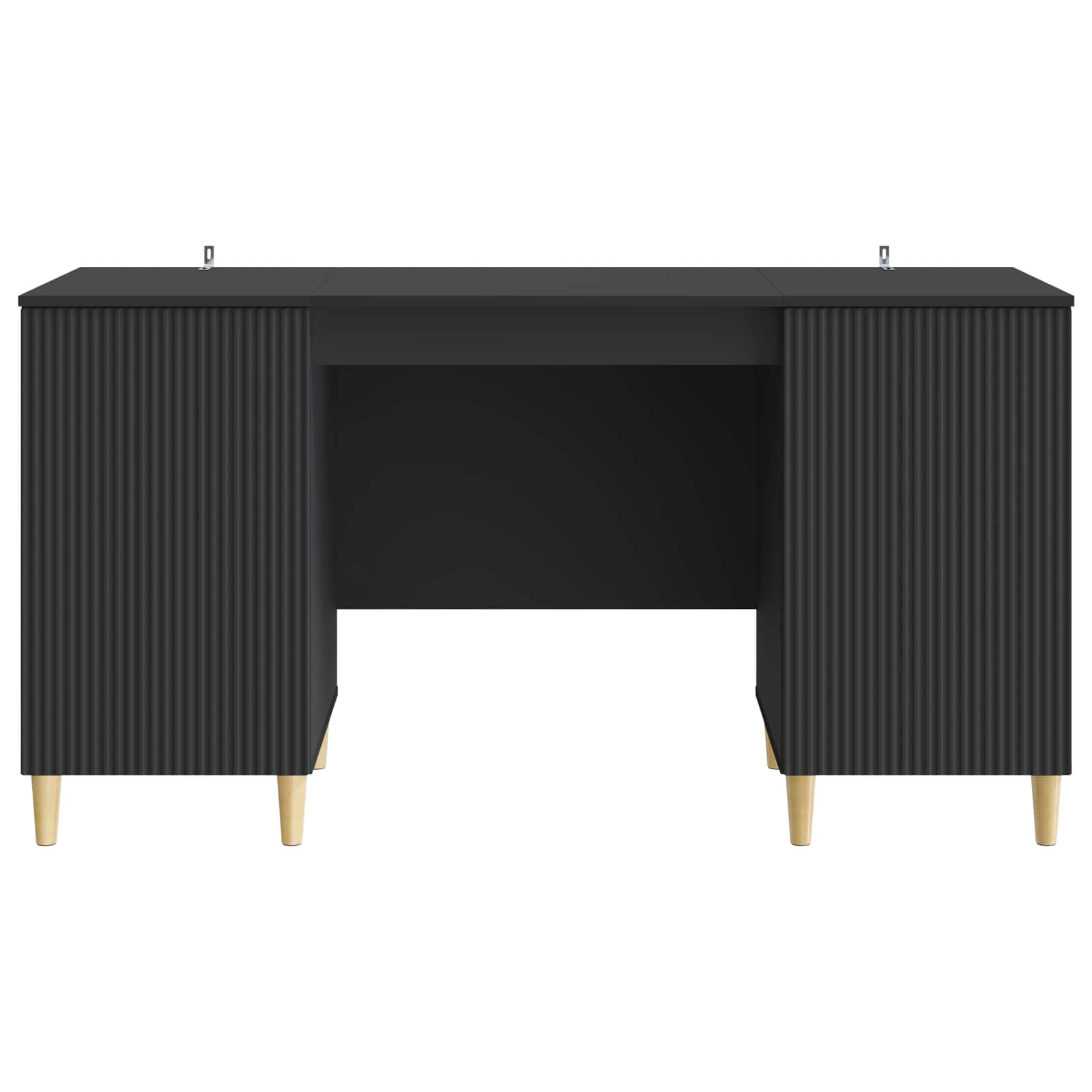 Schreibtisch mit Regal Schwarz 142,5 x 50 x 75 cm Holzwerkstoff