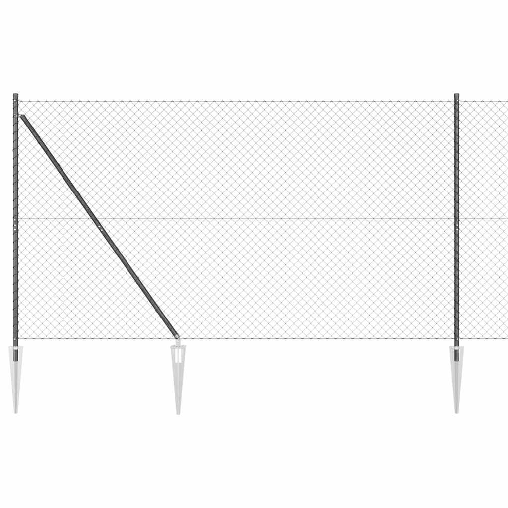 Outdoor Kettenglied-Zaun Erdfixierung 10 x 0,4 m Grün Netz