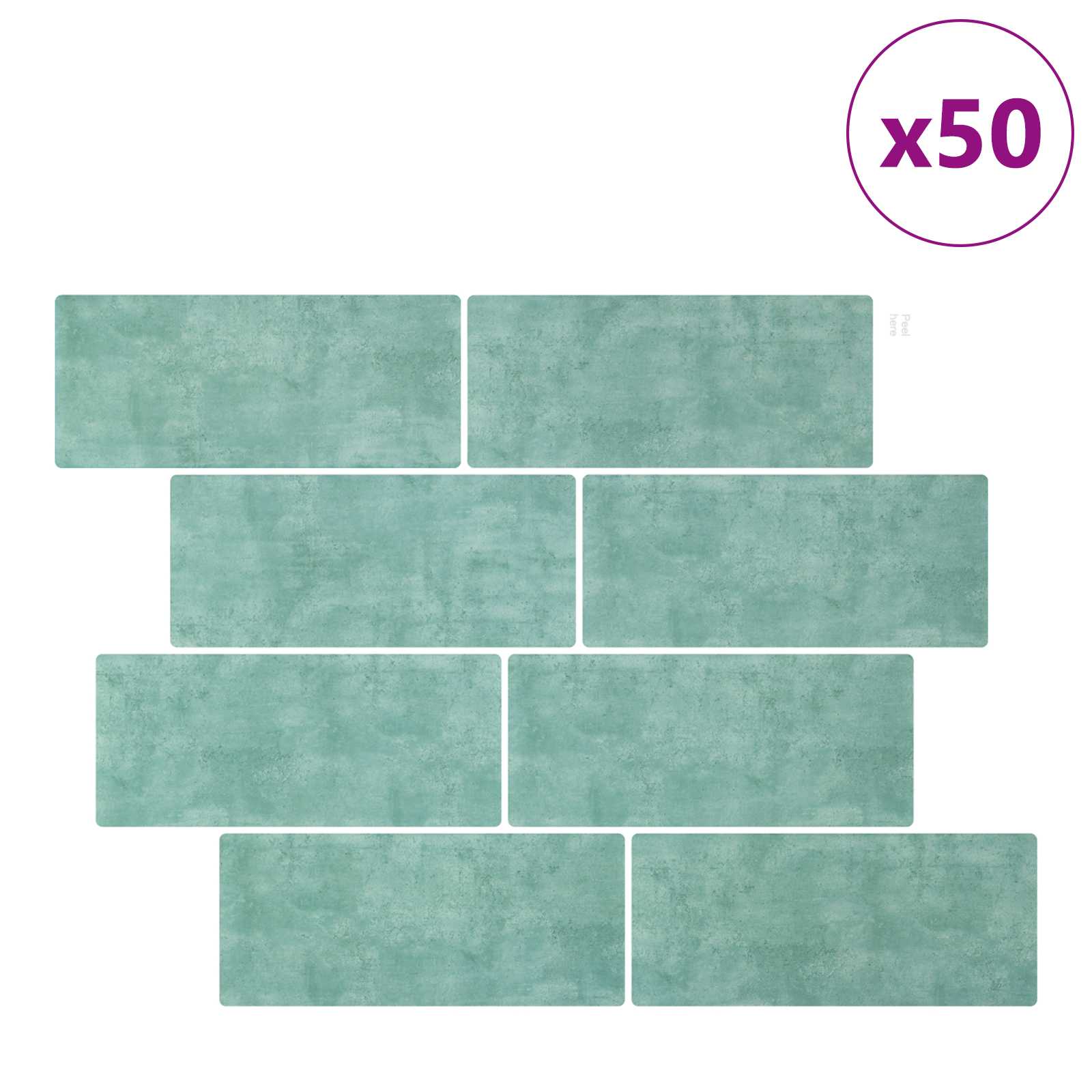 U-Bahn-Fliese 10 pcs Weiß Grau 29 x 21 cm Polyurethan und PET