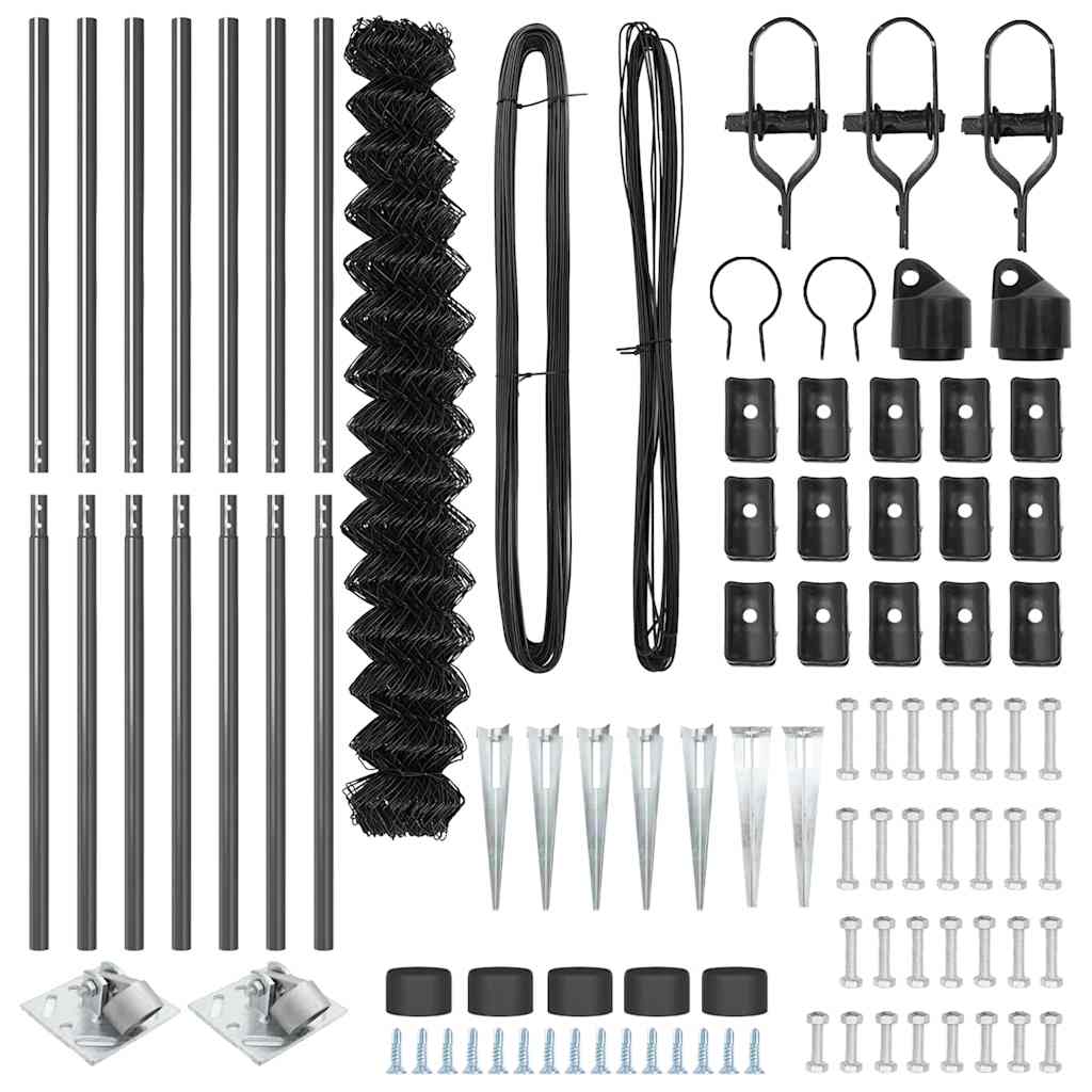Outdoor Kettenglied-Zaun Erdfixierung 10 x 0,4 m Grün Netz
