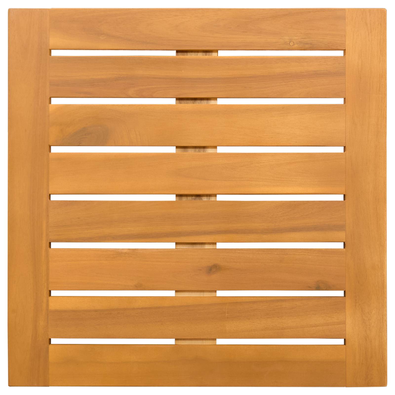 Badematte Uni Braun 60 x 40 cm Massives Akazienholz