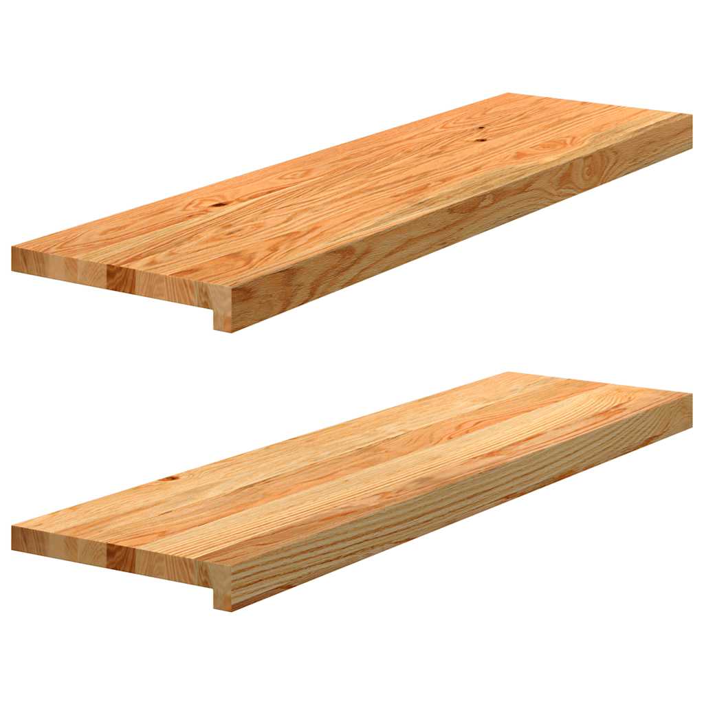 Treppenstufen 4 Stk. Unbehandelt 70x25x2 cm Massivholz Eiche