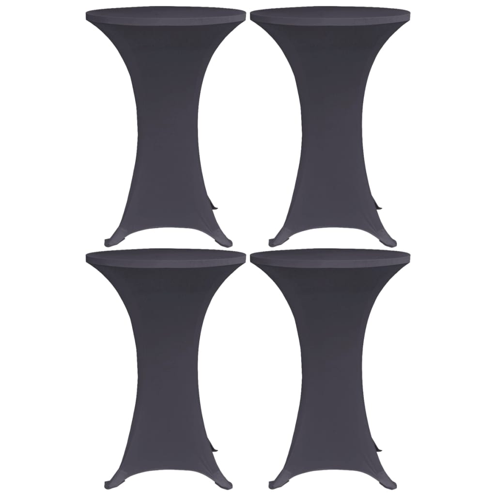 Tischhusse Stretchhusse 2 Stk 70 cm Anthrazit