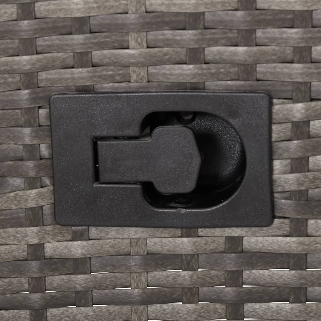 Garten-Liegestühle 2 Stk. mit Auflagen Poly Rattan Schwarz