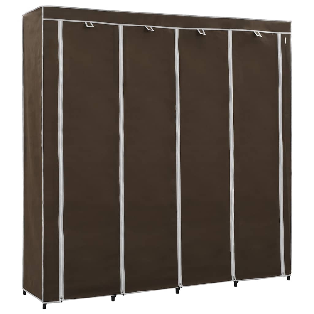 Kleiderschrank mit 4 Fächern Schwarz 175 x 45 x 170 cm