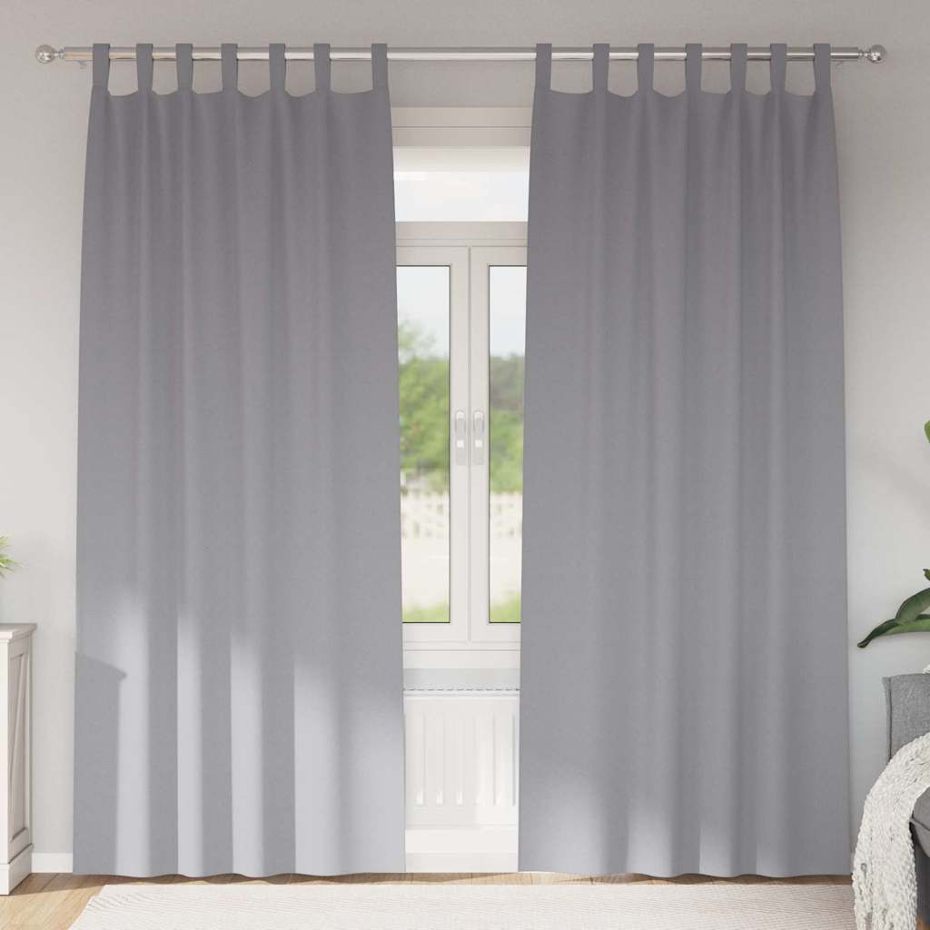Verdunkelungs-Vorhänge mit Ringen 2 pcs Beige 140 x 140 cm