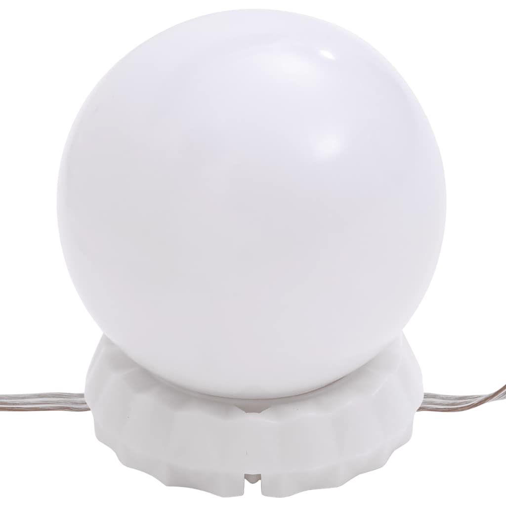 Spiegel mit LED-Leuchten 60x30 cm Glas Oval