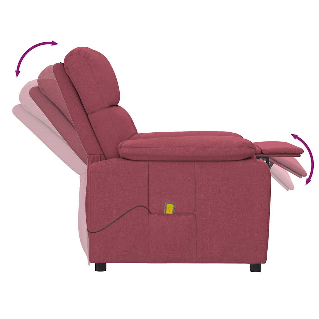 Massagesessel Hellgrau Stoff