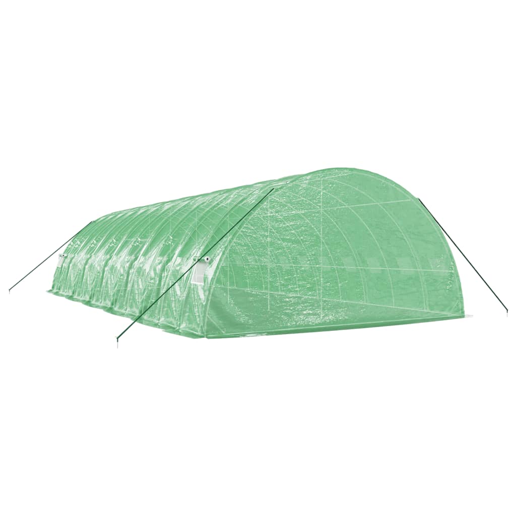 Gewächshaus mit Stahlrahmen Grün 24 m² 6x4x2,85 m