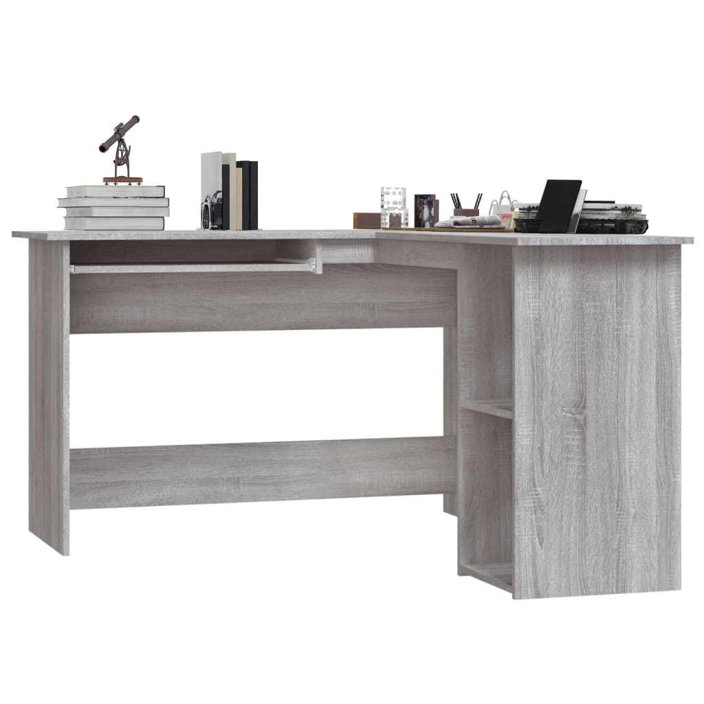 Eckschreibtisch in L-Form Weiß 120x140x75 cm Holzwerkstoff