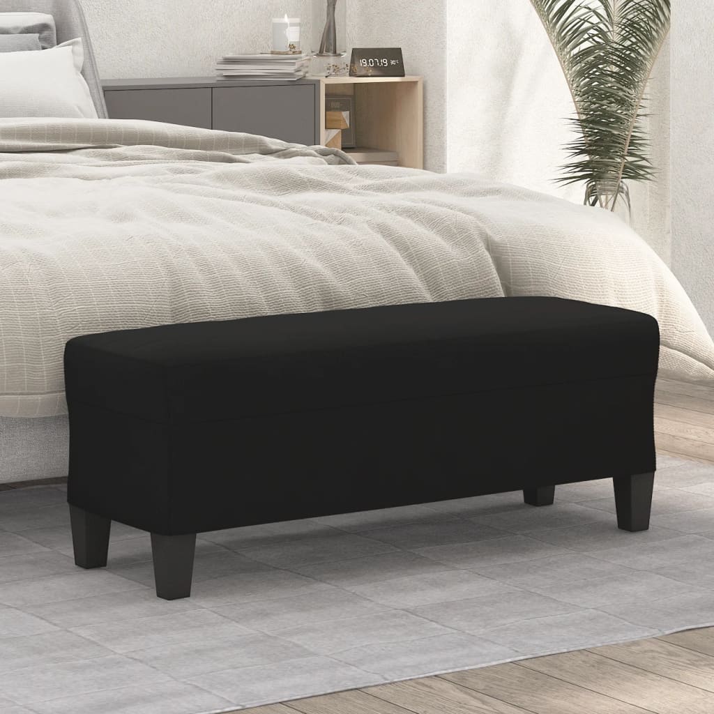 Sitzbank Hellgrau 70x35x41 cm Mikrofasergewebe