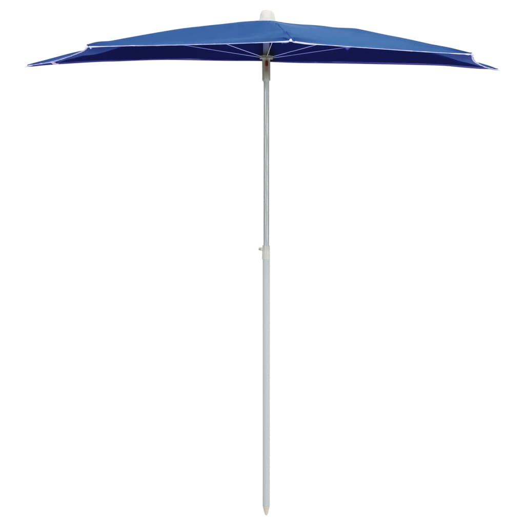 Halb-Sonnenschirm mit Mast 180x90 cm Anthrazit