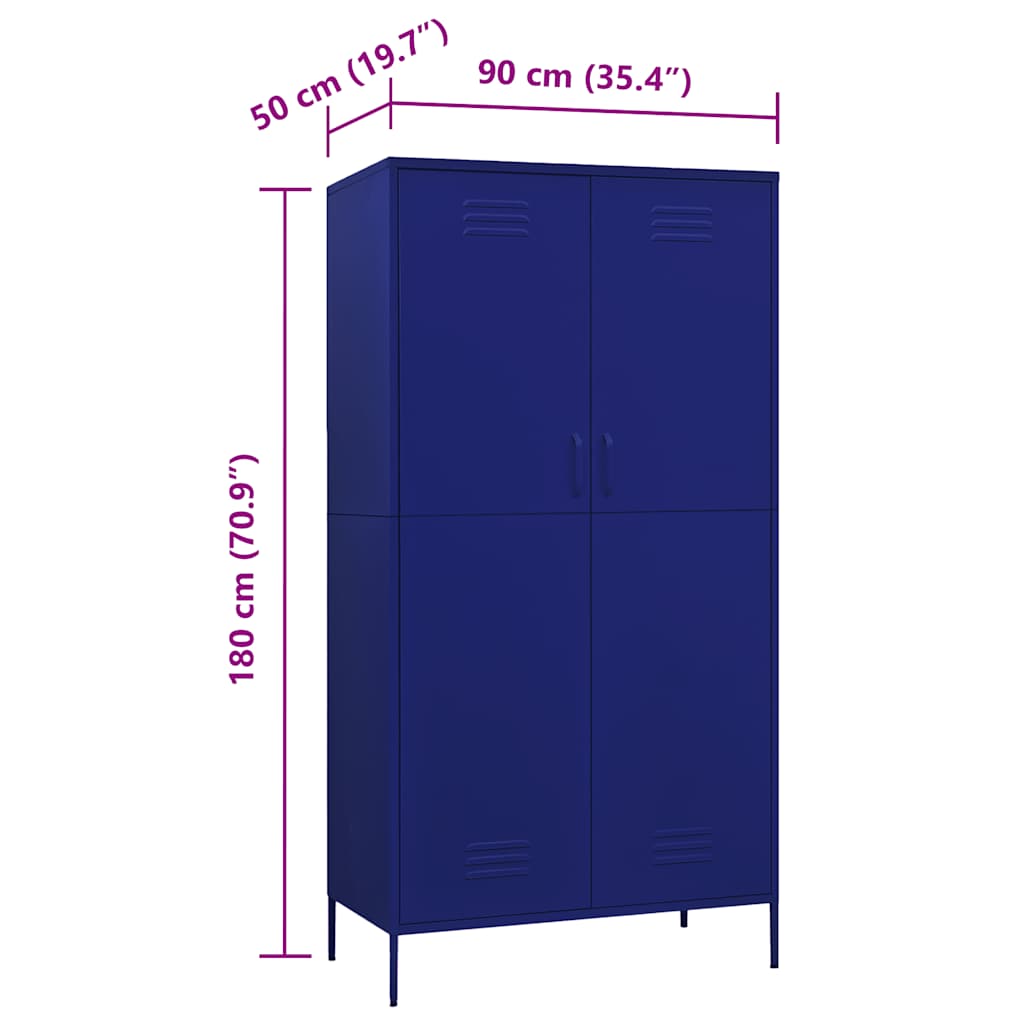 Kleiderschrank Olivgrün 90x50x180 cm Stahl