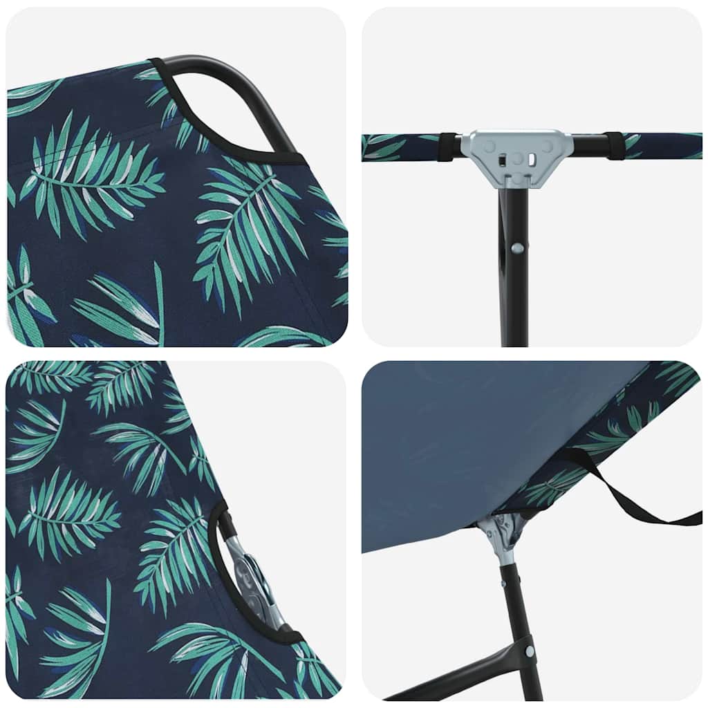 Klappbare Sonnenliege Blau 188 x 57 x 86,5 cm Polyester