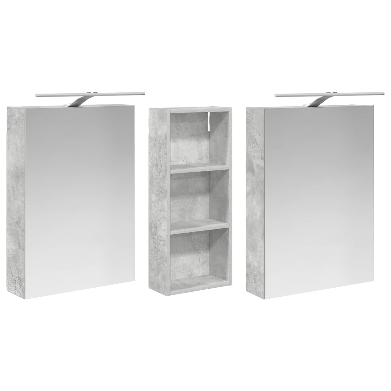 Badezimmerschrank-Set 3 pcs 80 x 10,5 x 50 cm Holzwerkstoff