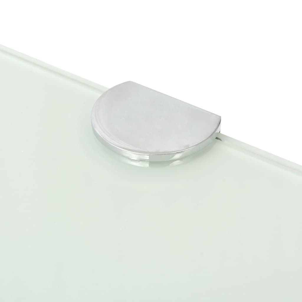 Eckablage mit Verchromten Halterungen Glas Transparent 25x25 cm