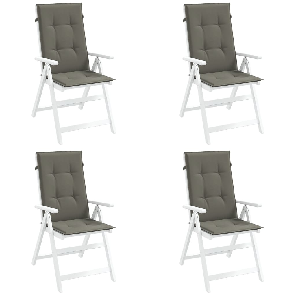 Hochlehner-Auflagen 2 Stk. Melange Anthrazit 120x50x7cm Stoff