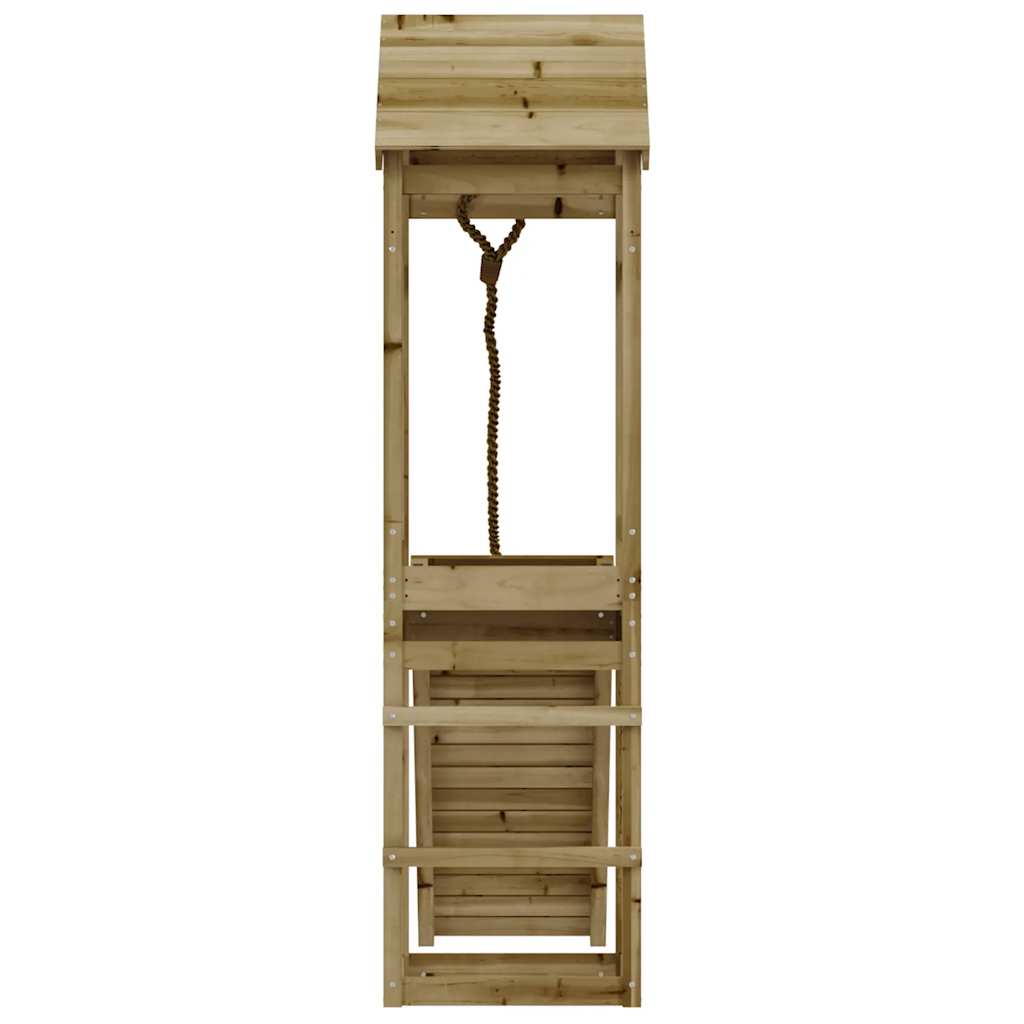 Spielturm mit Kletterwand Massivholz Kiefer