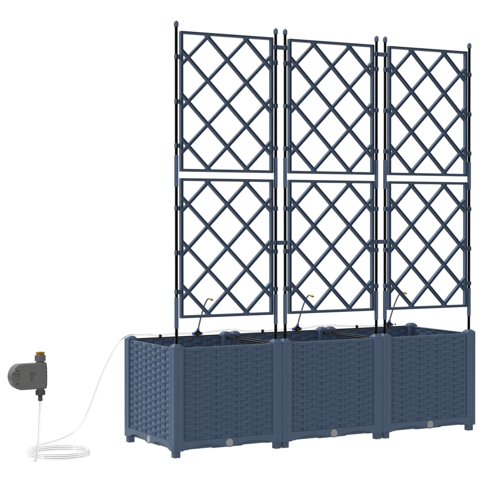 Garten-Pflanzgefäß 4 Stk. Braun 160 x 40 x 22 cm PP