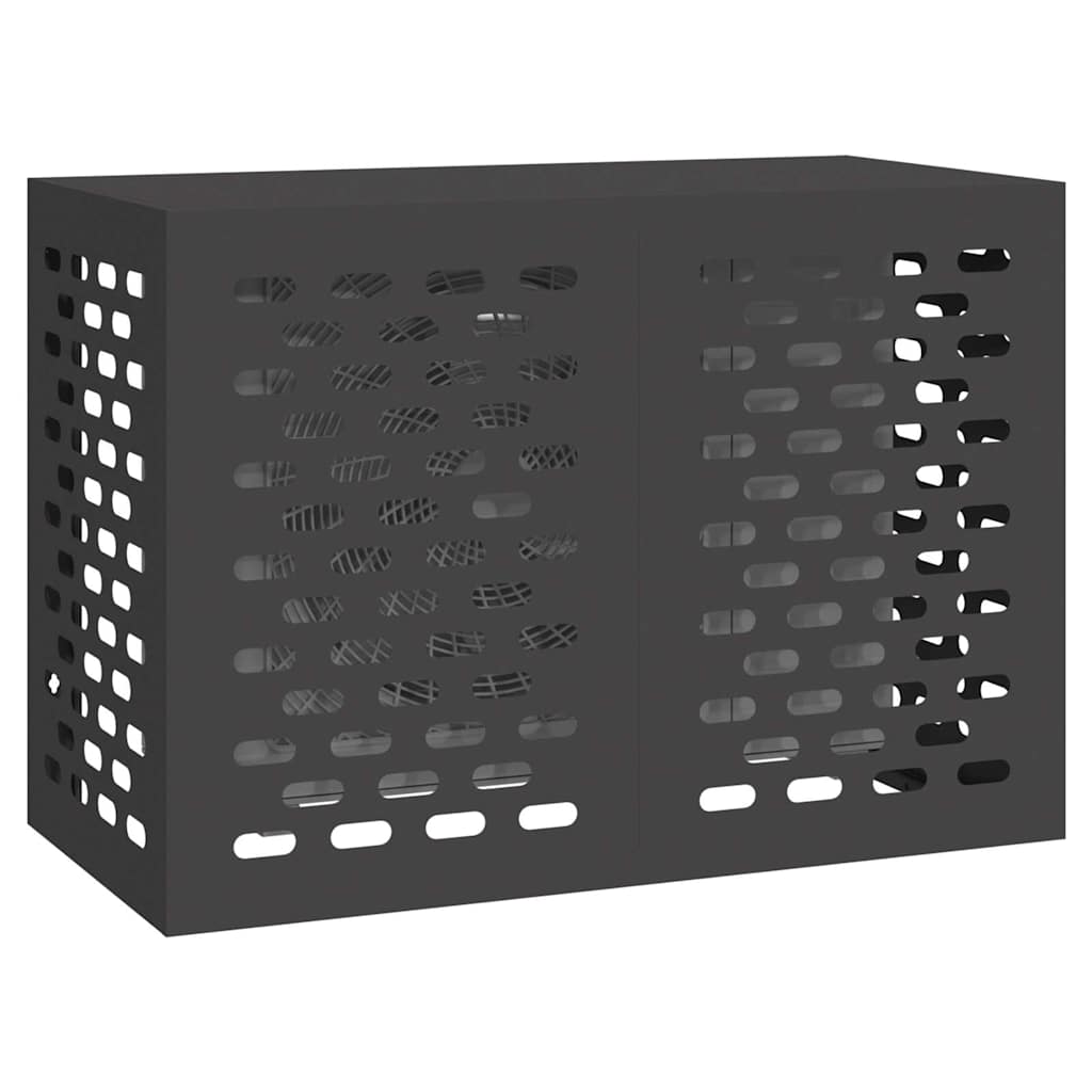 Klimaanlagenabdeckung Schwarz 90 x 40 x 60 cm Stahl