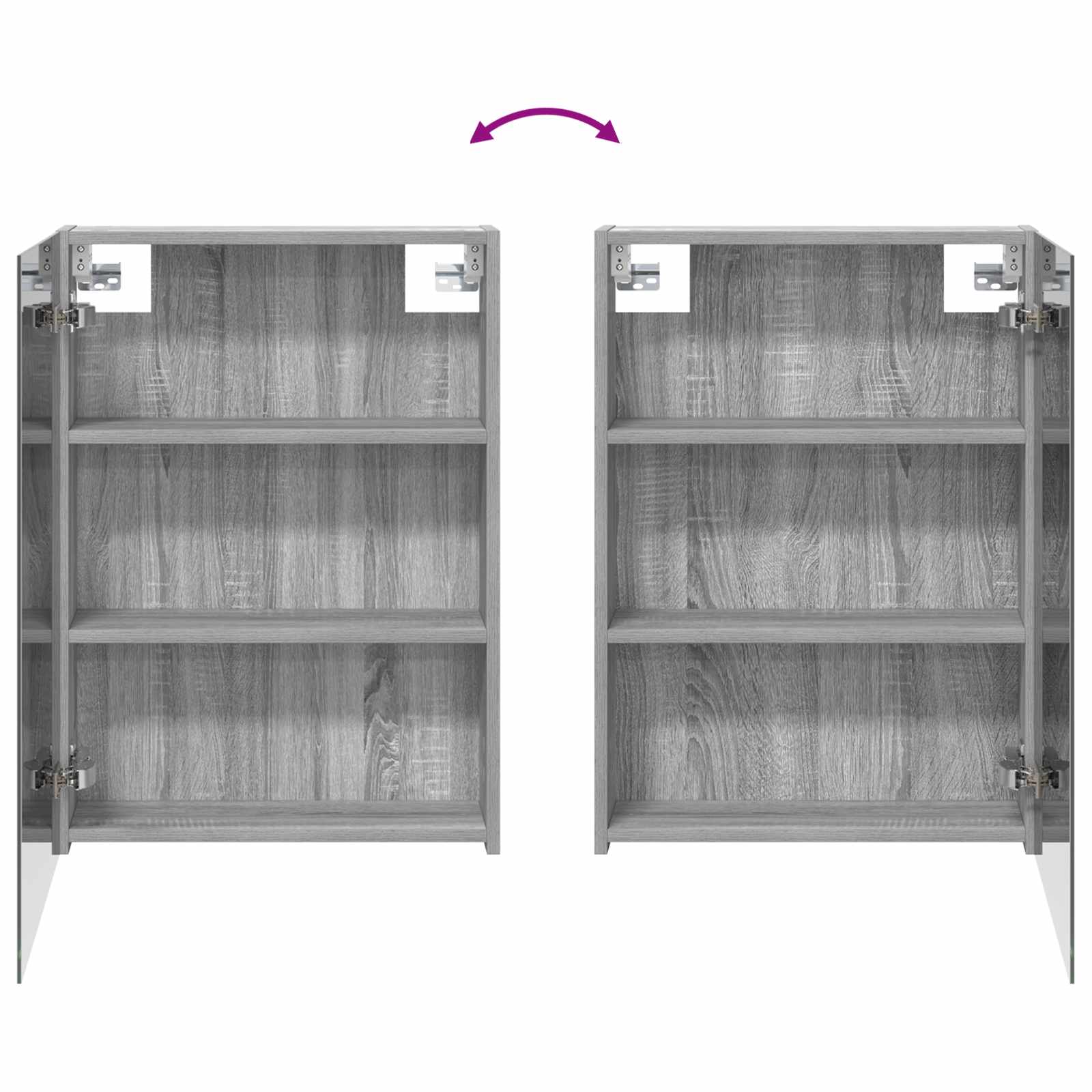 Badezimmerschrank-Set 3 pcs 80 x 10,5 x 50 cm Holzwerkstoff