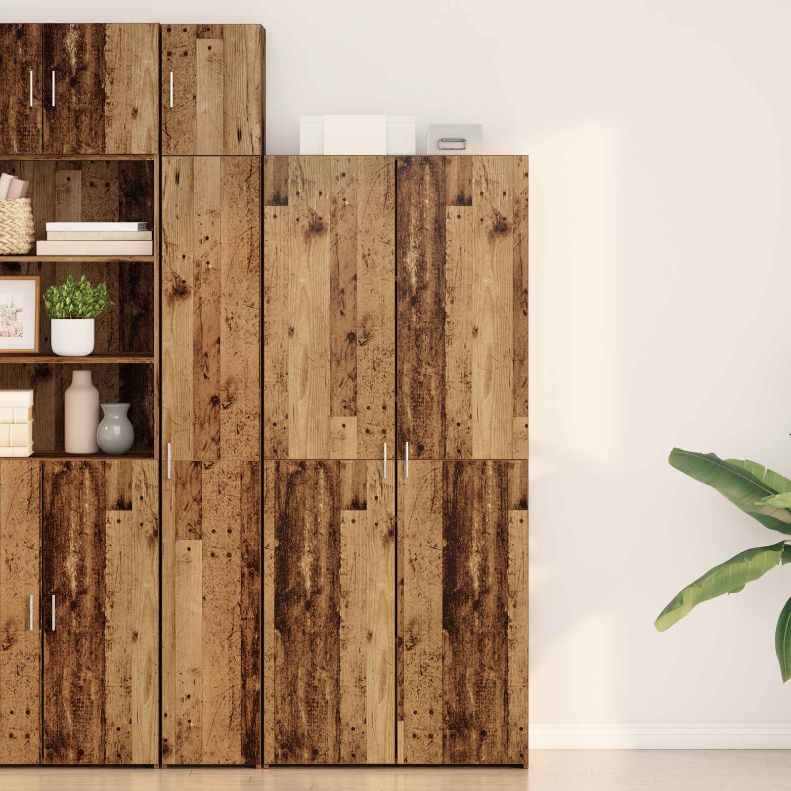 Highboard 2 pcs Artisan-Eiche 80 x 42 x 185 cm
