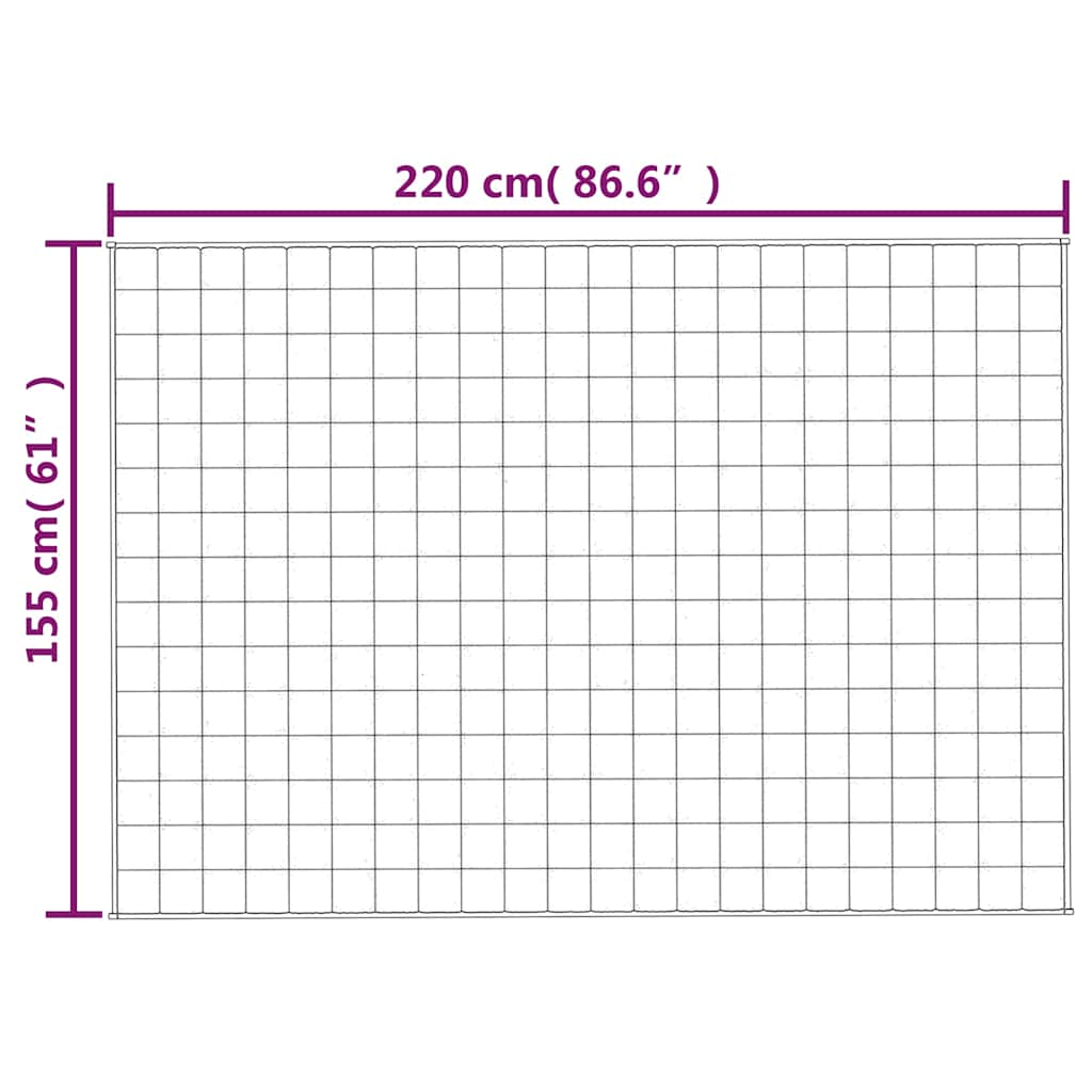 Gewichtsdecke Grau 122x183 cm 5 kg Stoff