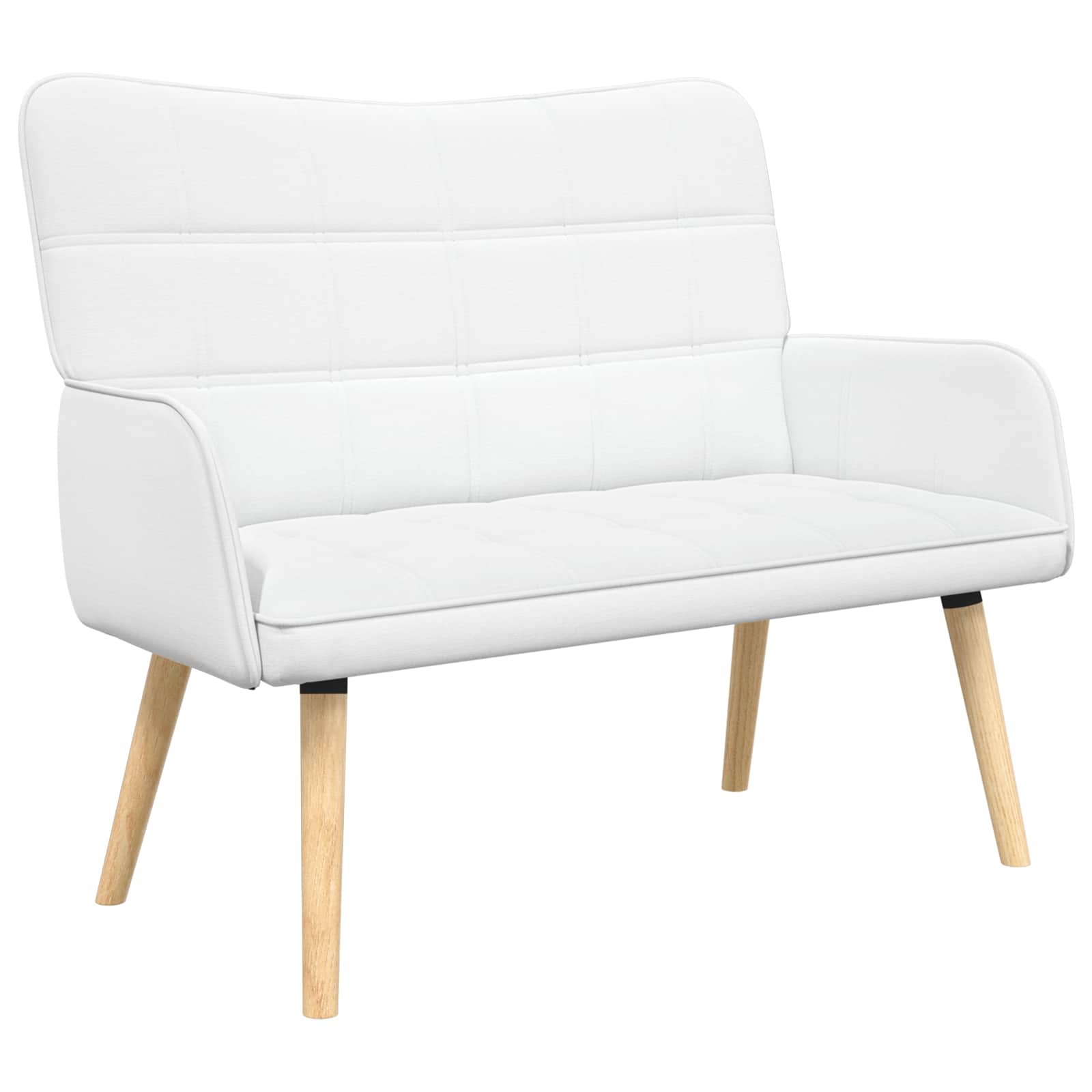 2-Sitzer Sofa Hellgrau 115 x 61 x 87 cm Stoff