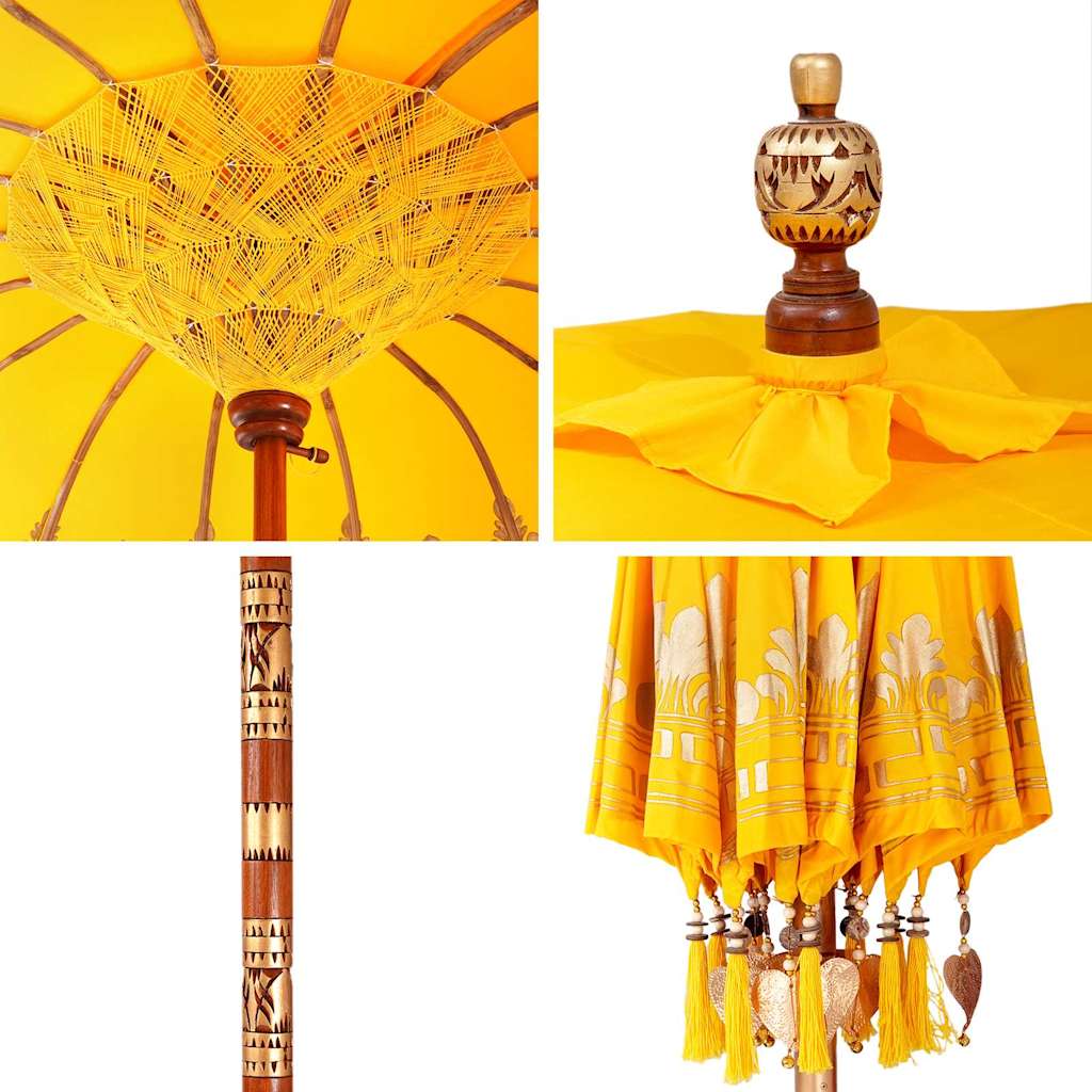 Balinesischer Sonnenschirm Creme 125 x 125 x 260 cm
