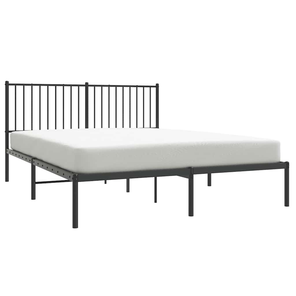 Bettgestell Metall Schwarz 75x190 cm