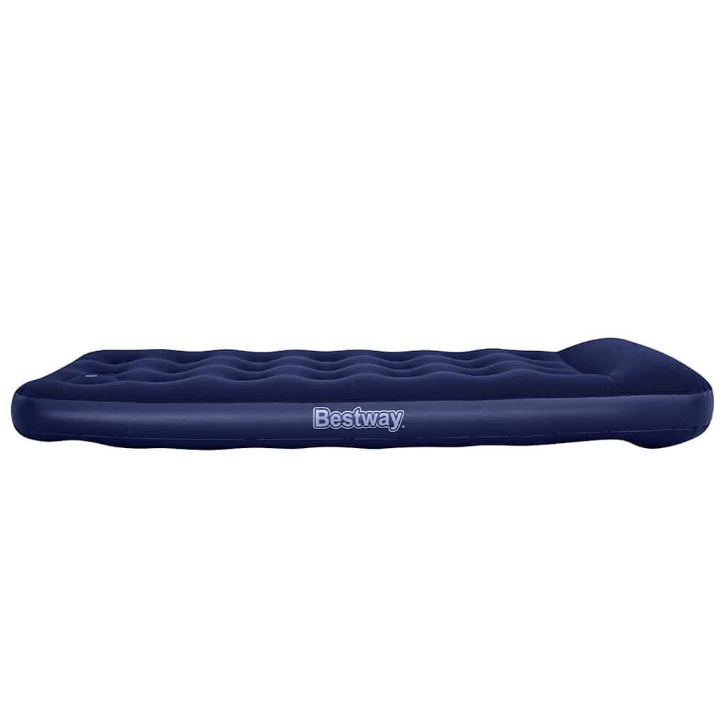 Bestway Luftmatratze Aufblasbar Beflockt mit Fußpumpe 185x76x28 cm