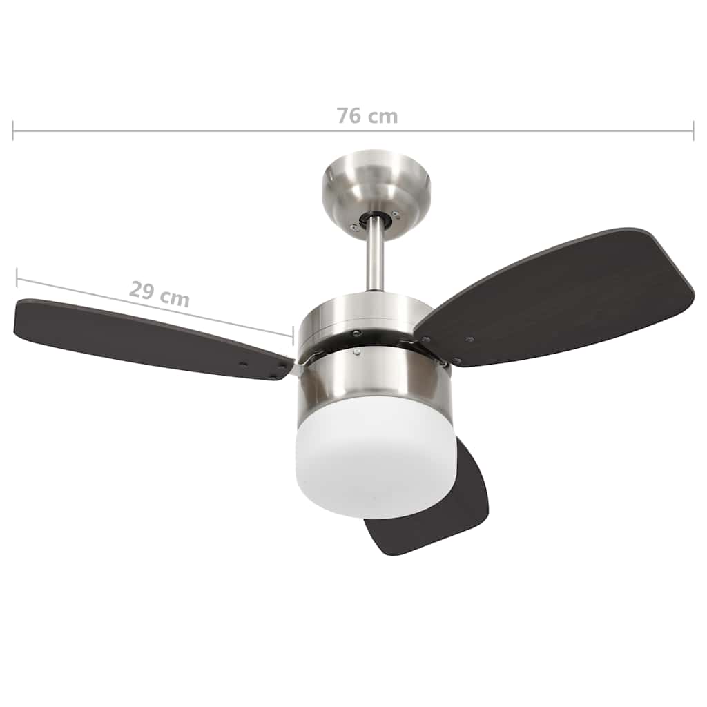 Deckenventilator mit Licht und Fernbedienung 108 cm Dunkelbraun