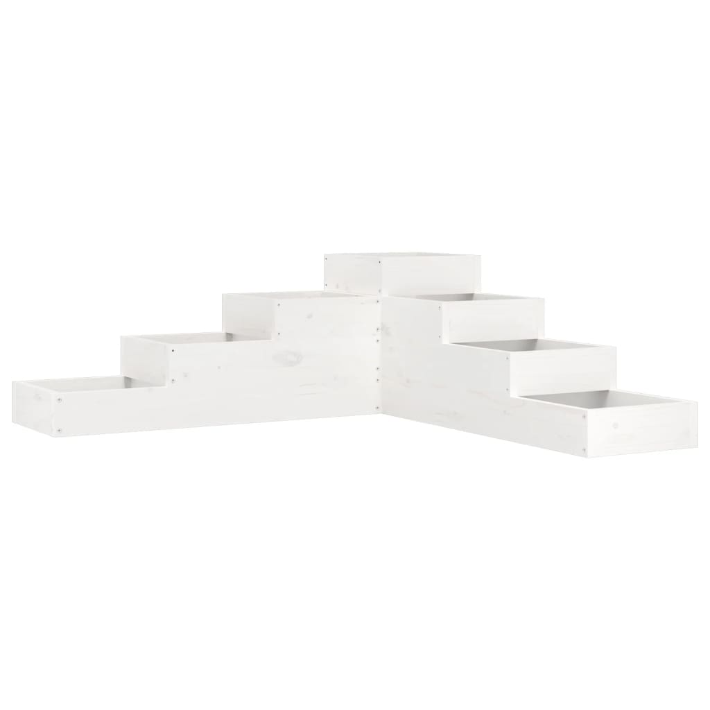Pflanzentreppe 4 Stufen 80,5x79x36 cm Massivholz Kiefer