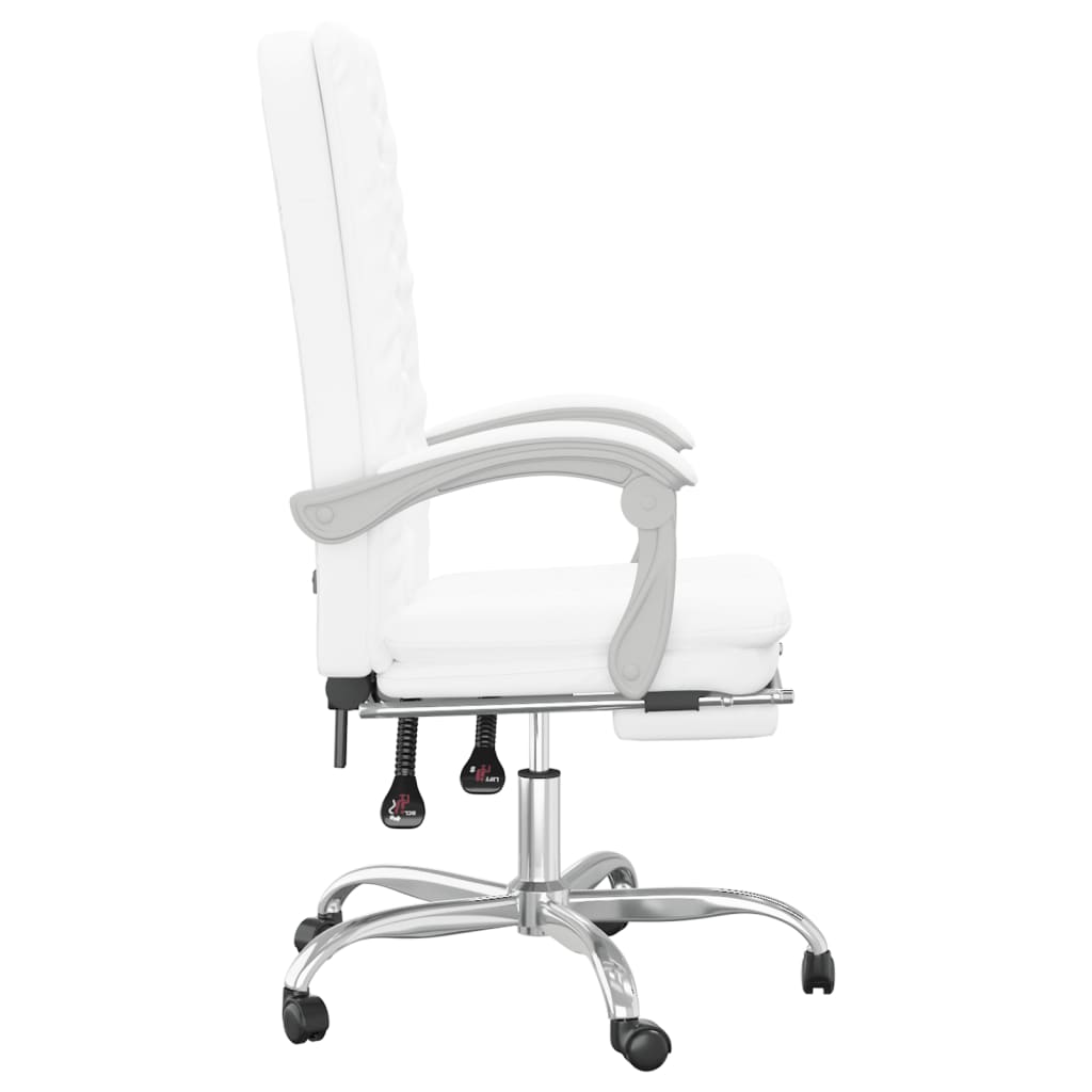 Bürostuhl mit Liegefunktion Schwarz Kunstleder
