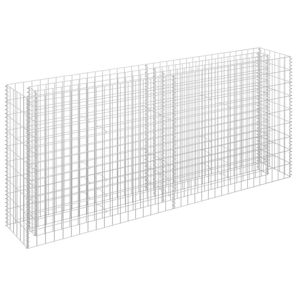 Gabionen-Hochbeet Verzinkter Stahl 90x30x10 cm