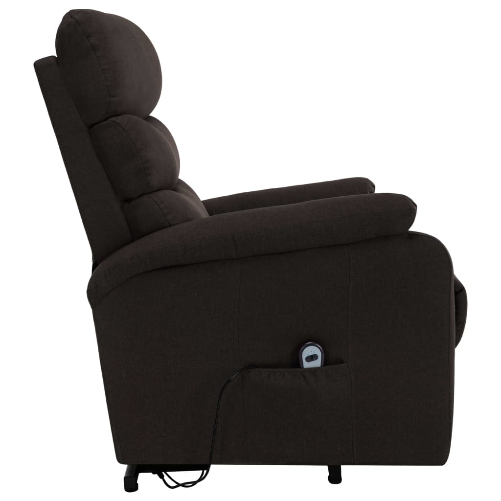 Massagesessel mit Aufstehhilfe Hellgrau Stoff