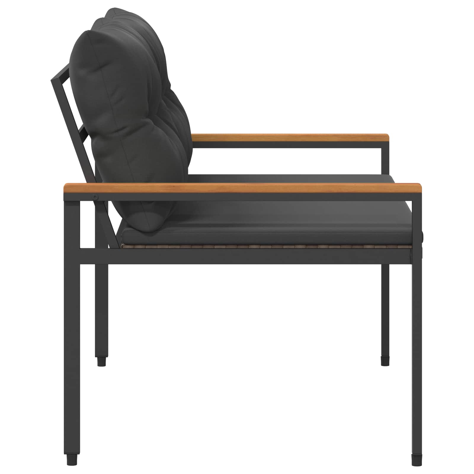 Bank Outdoor 2 -Seater 116 x 67,5 x 72 cm Poly-Rattan Cremeweiß