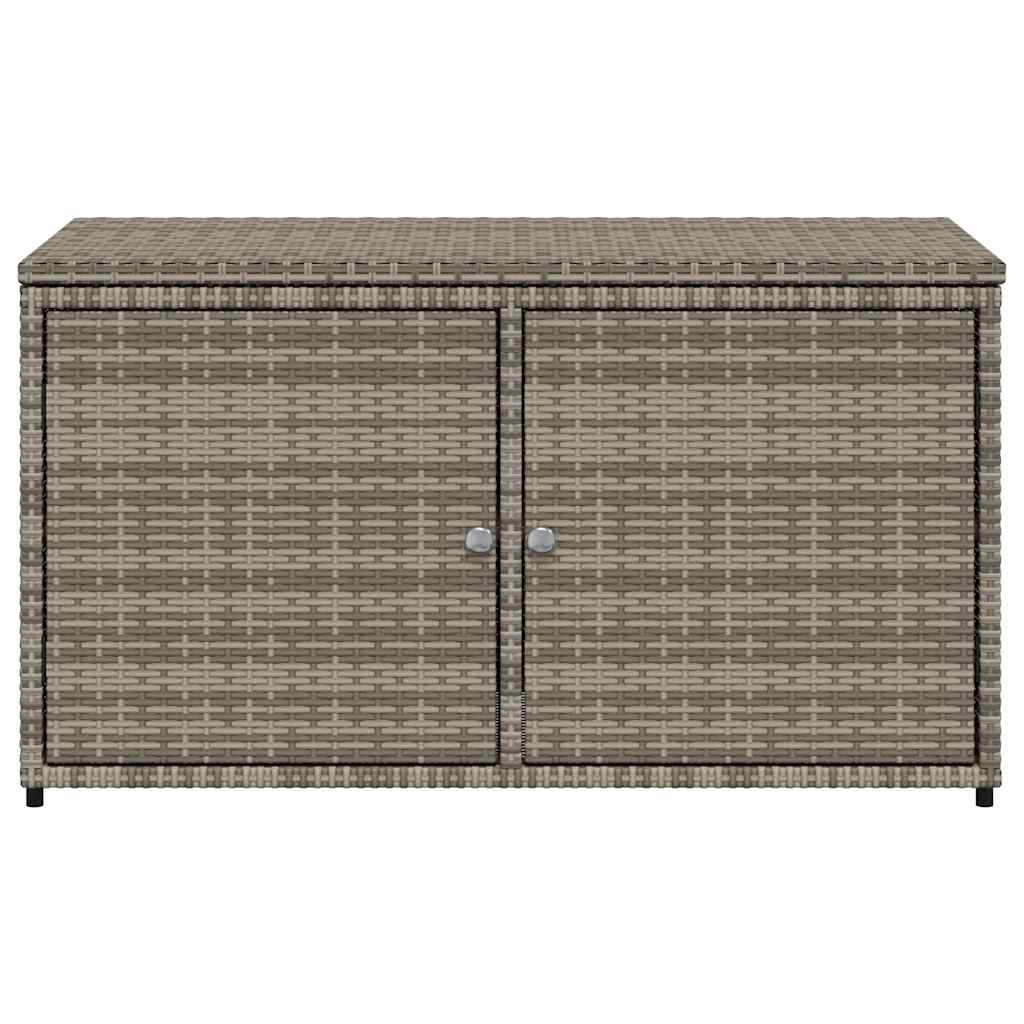 Gartenschrank Schwarz 110x55x60,5 cm Poly Rattan