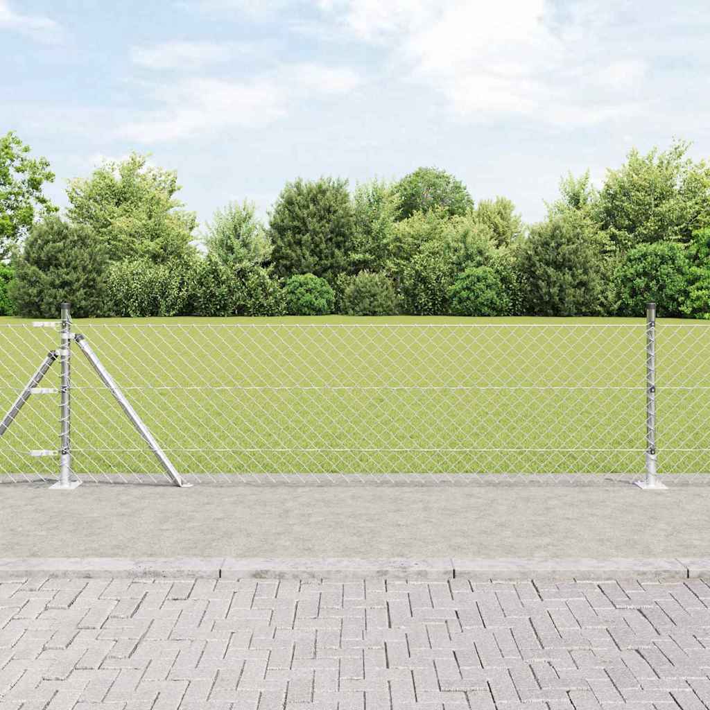 Outdoor Kettenglied-Zaun Erdfixierung 10 x 0,4 m Grün Netz