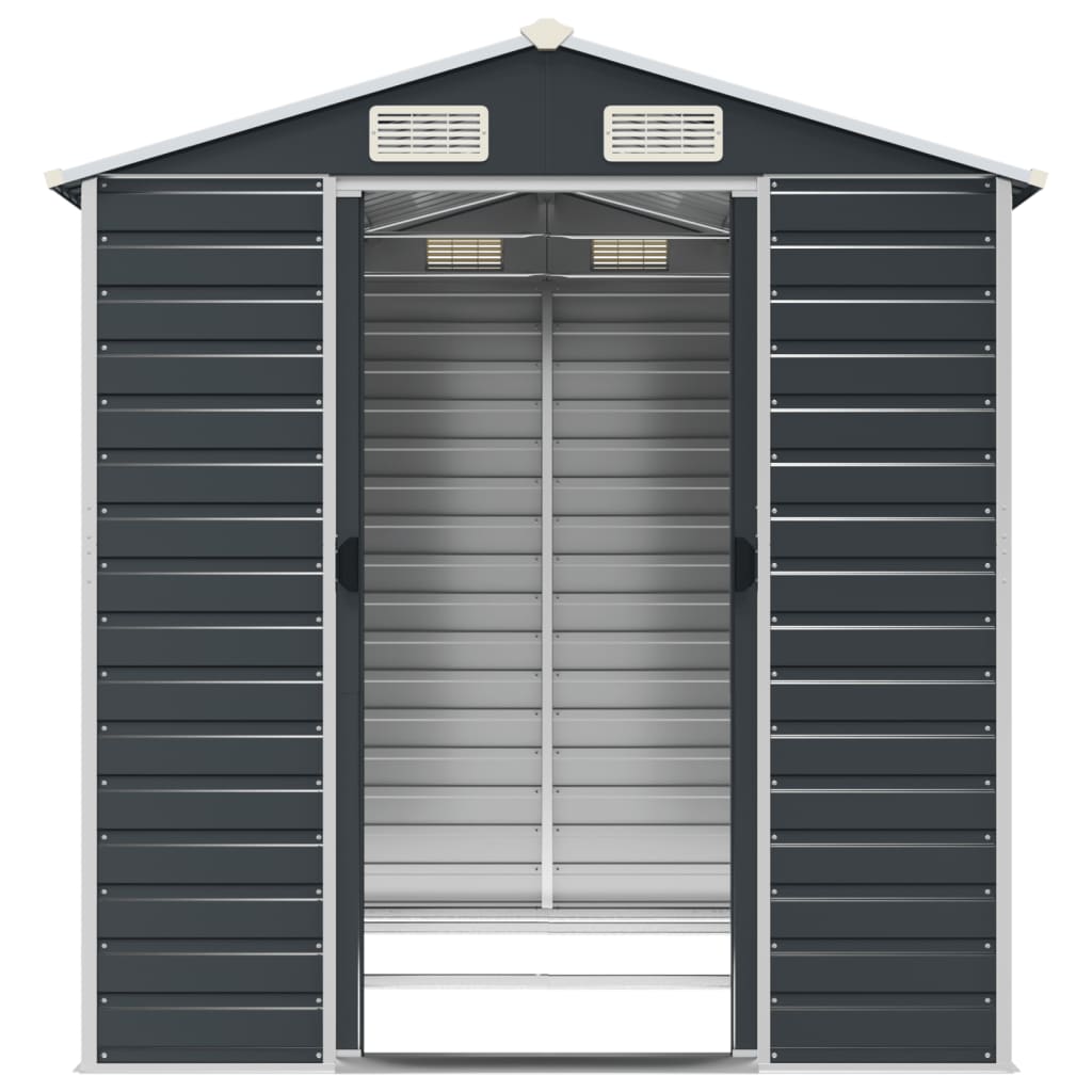 Gerätehaus Grün 191x130x198 cm Verzinkter Stahl