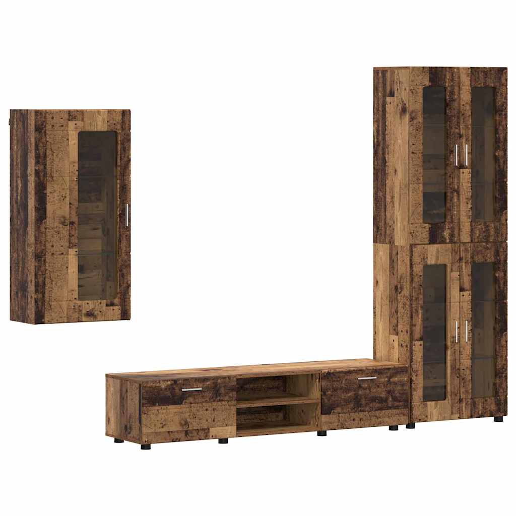 Highboard mit Regal FLORIN Weiß 60 x 35 x 182 cm Holzwerkstoff